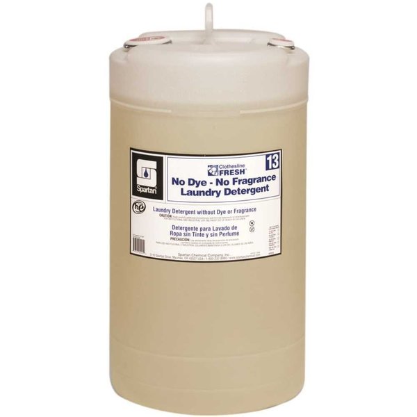 Spartan Chemical Clothesline Fresh 15 Gallon No Dye-No Fragrance Laundry Detergent 701315